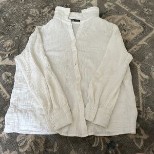 white button up blouse